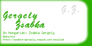 gergely zsabka business card